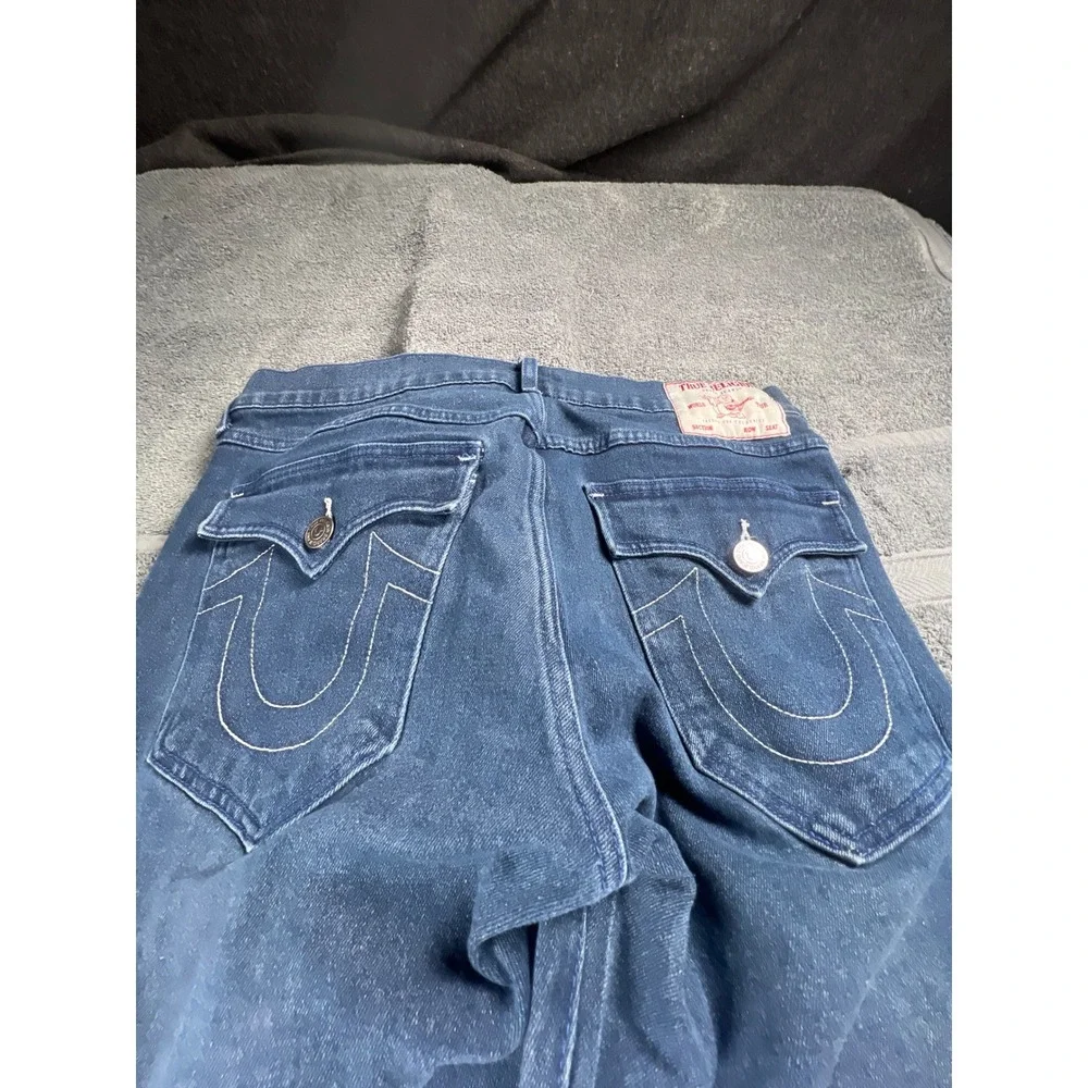 True Religion Rocco Relaxed‎ Skinny Jeans Dark Wash Mens Size 34